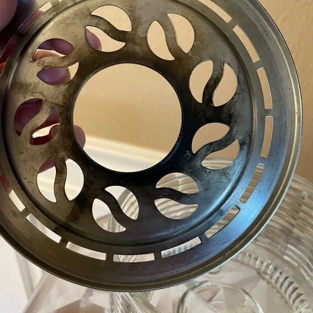 Vintage Silex Company Ribbed Glass Candle Warmer